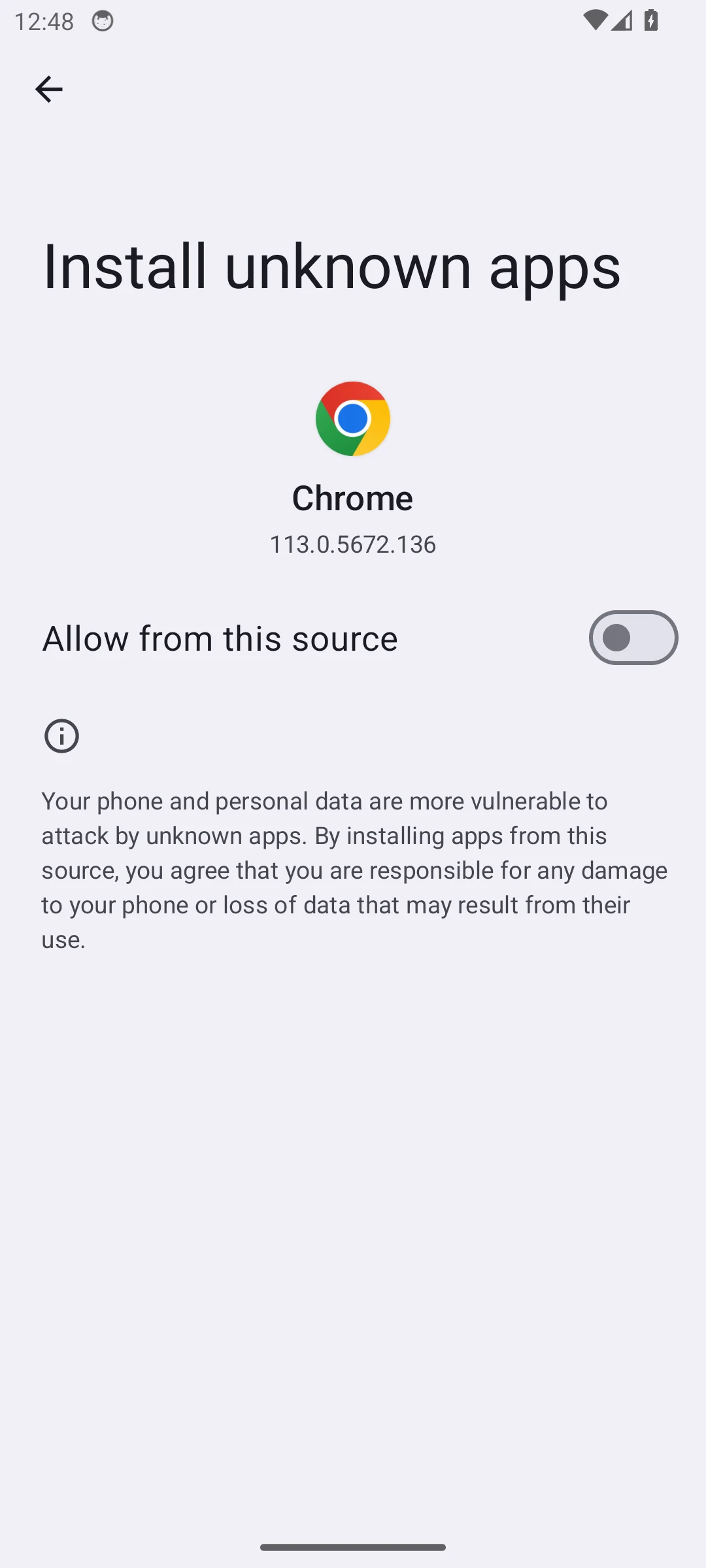 Permiso para instalar aplicaciones desconocidas en Android 14