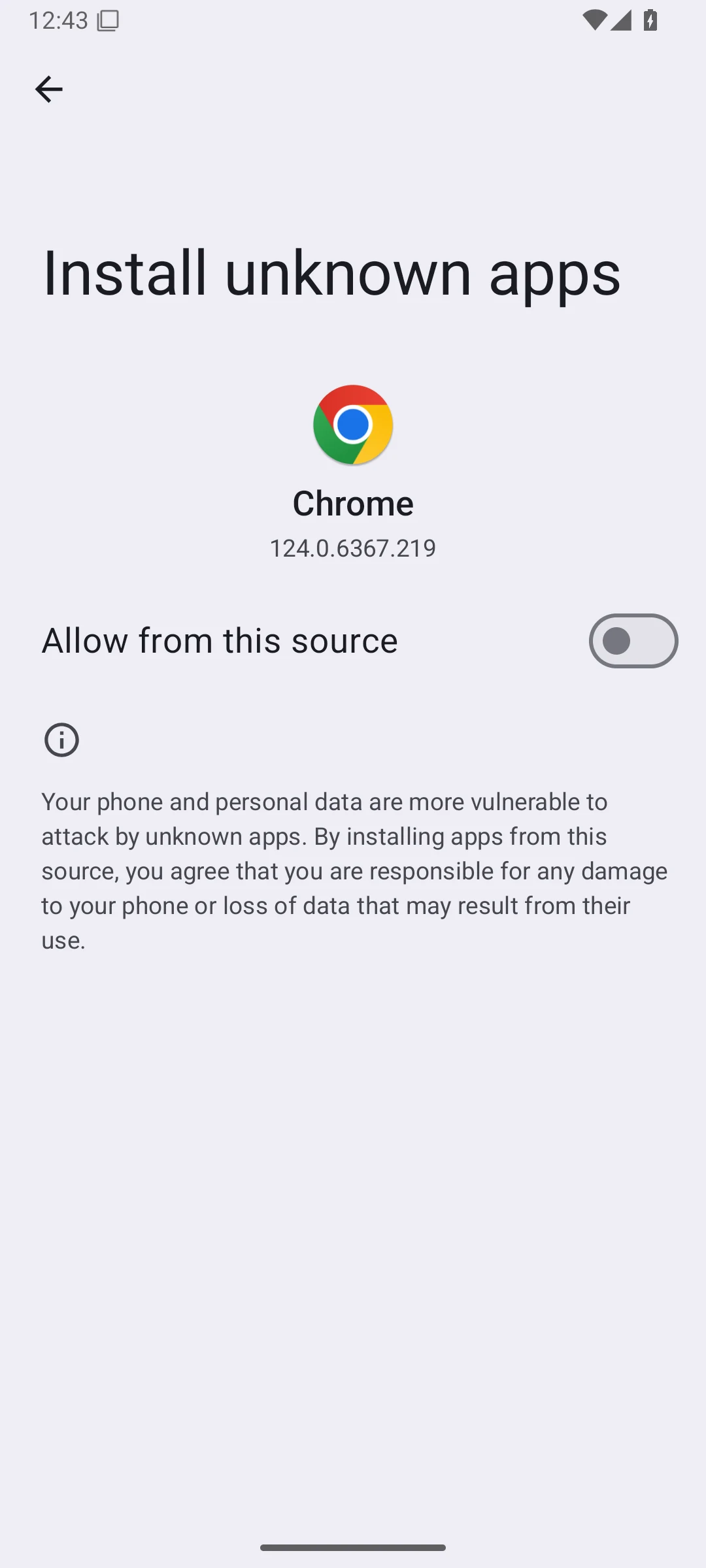 Permiso para instalar aplicaciones desconocidas en Android 15