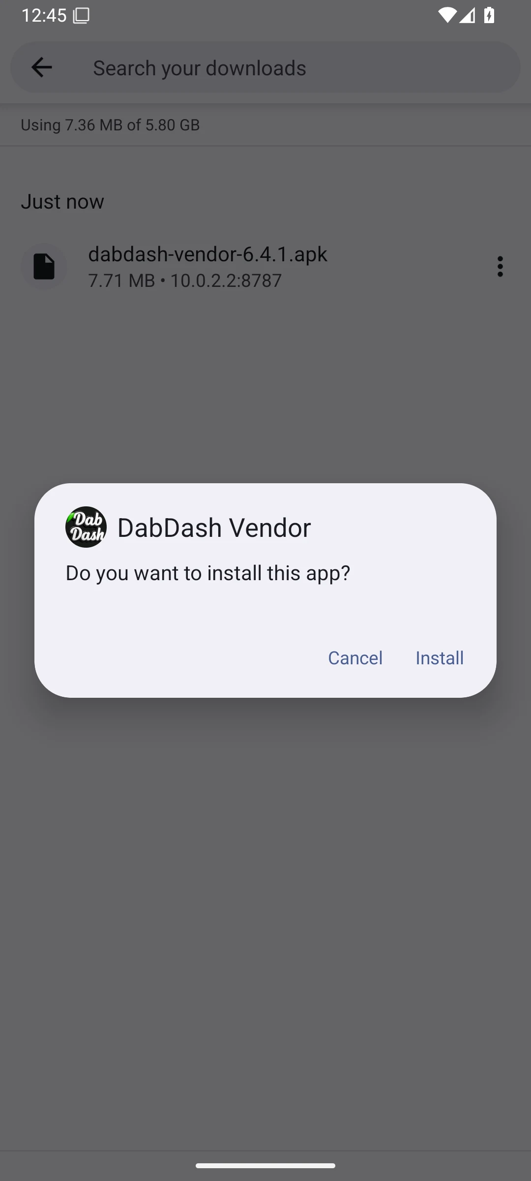 Confirmación del instalador de paquetes en Android 15