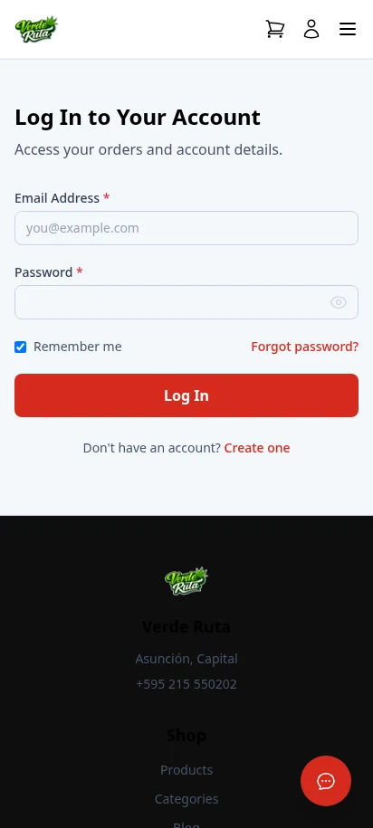 DabDash branded customer login page with email and password fields — mobile view