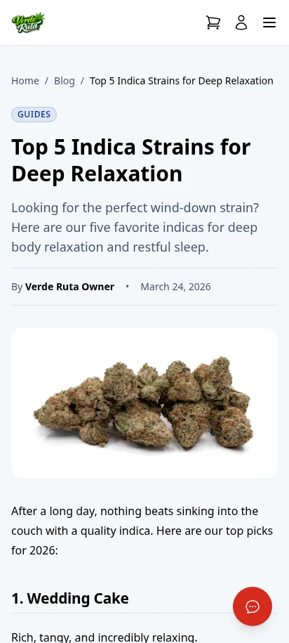 DabDash storefront blog post page showing a full article with branded styling — mobile view