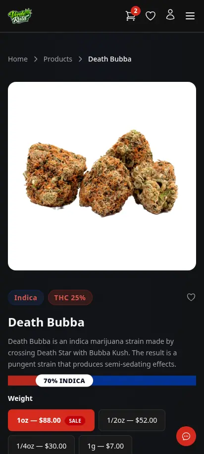Página de detalle de producto de DabDash mostrando una oferta en paquete activa y progreso del paquete
