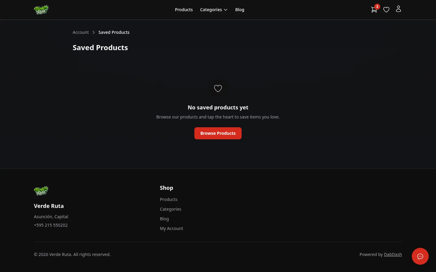Productos Guardados (Lista de Deseos) screenshot
