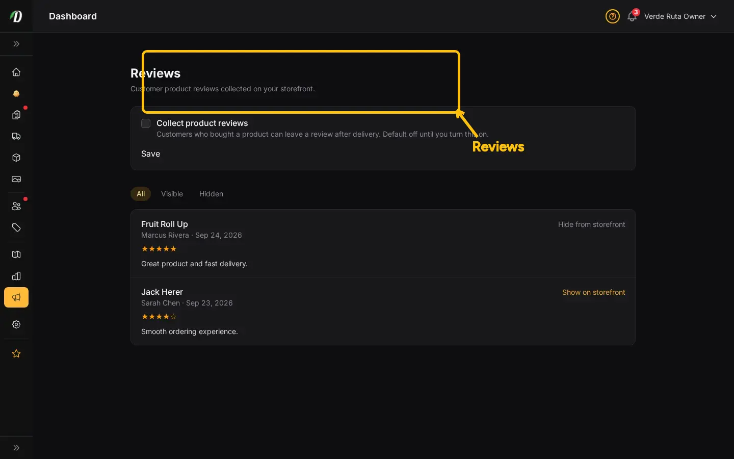 Product Reviews captura de pantalla