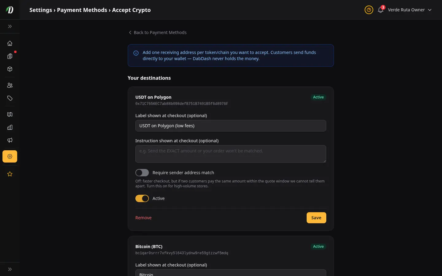 Aceptar Pagos con Cripto captura de pantalla