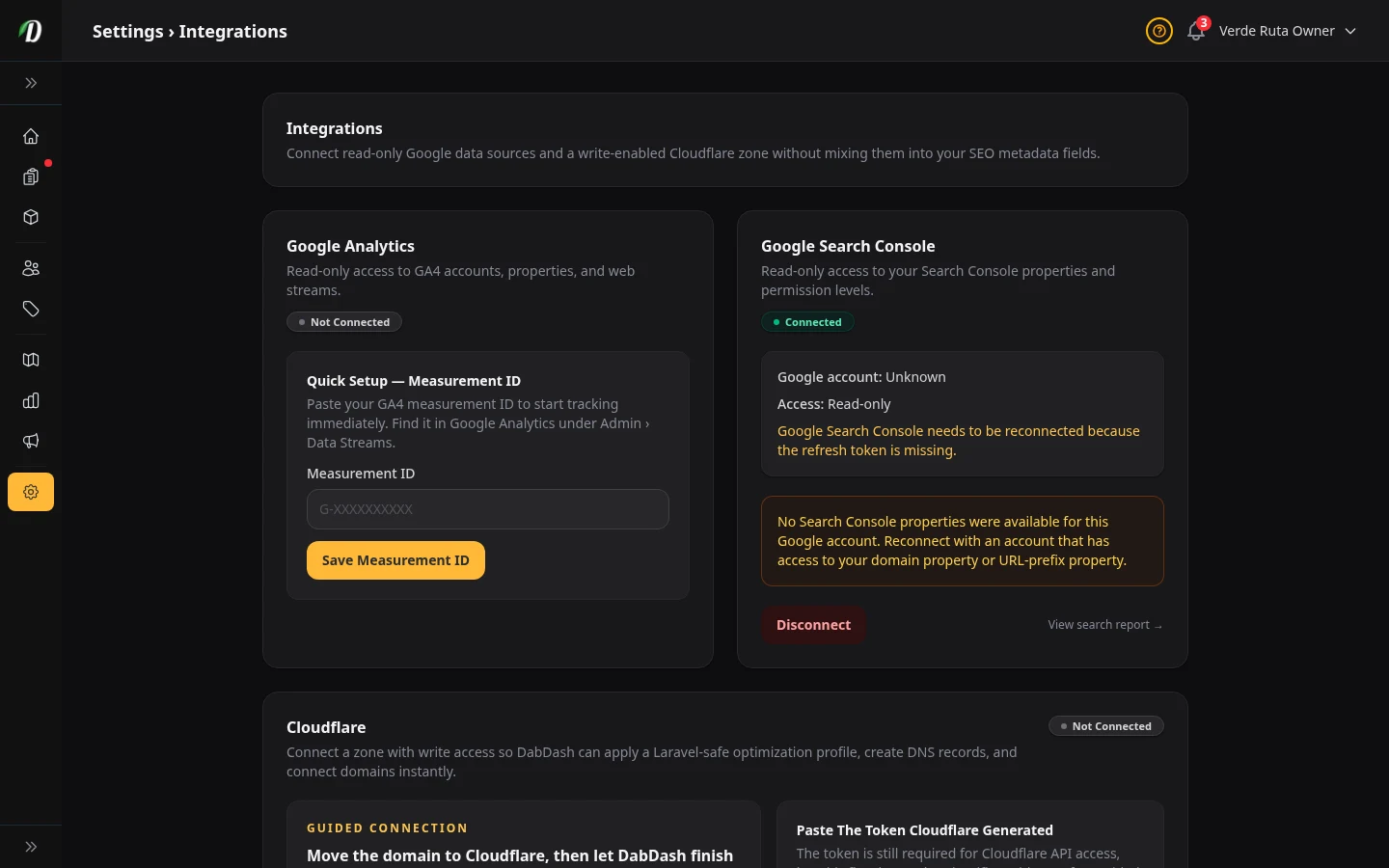 Integraciones screenshot